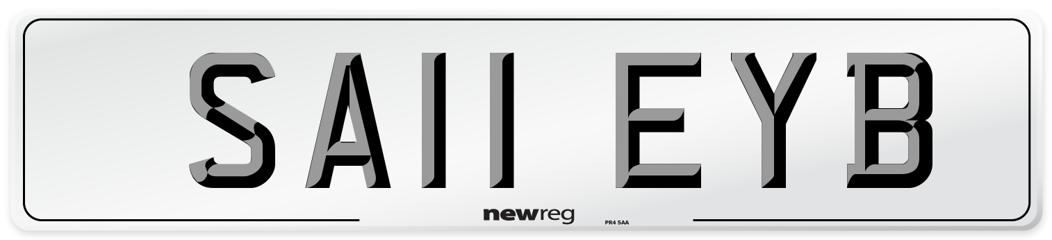 SA11 EYB Number Plate from New Reg